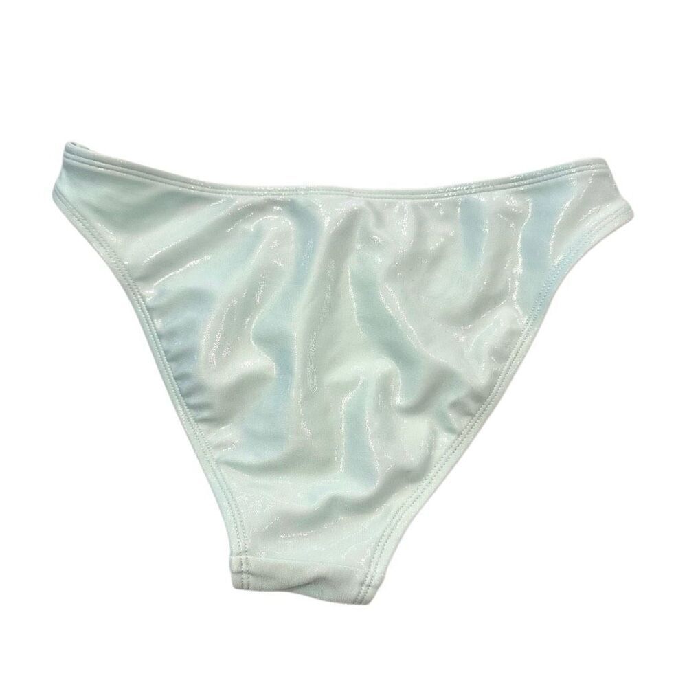 Xhilaration V-Front Metallic Cheeky Light Aqua Swim Bikini Bottom XS - Picture 2 of 3